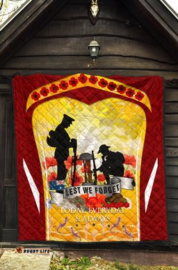 anzac premium quilt lest we forget aboriginal version