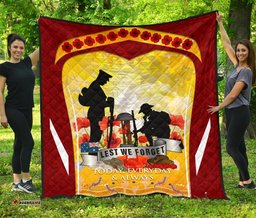 anzac premium quilt lest we forget aboriginal version