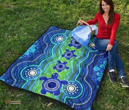 aboriginal premium quilt aboriginal turtle family