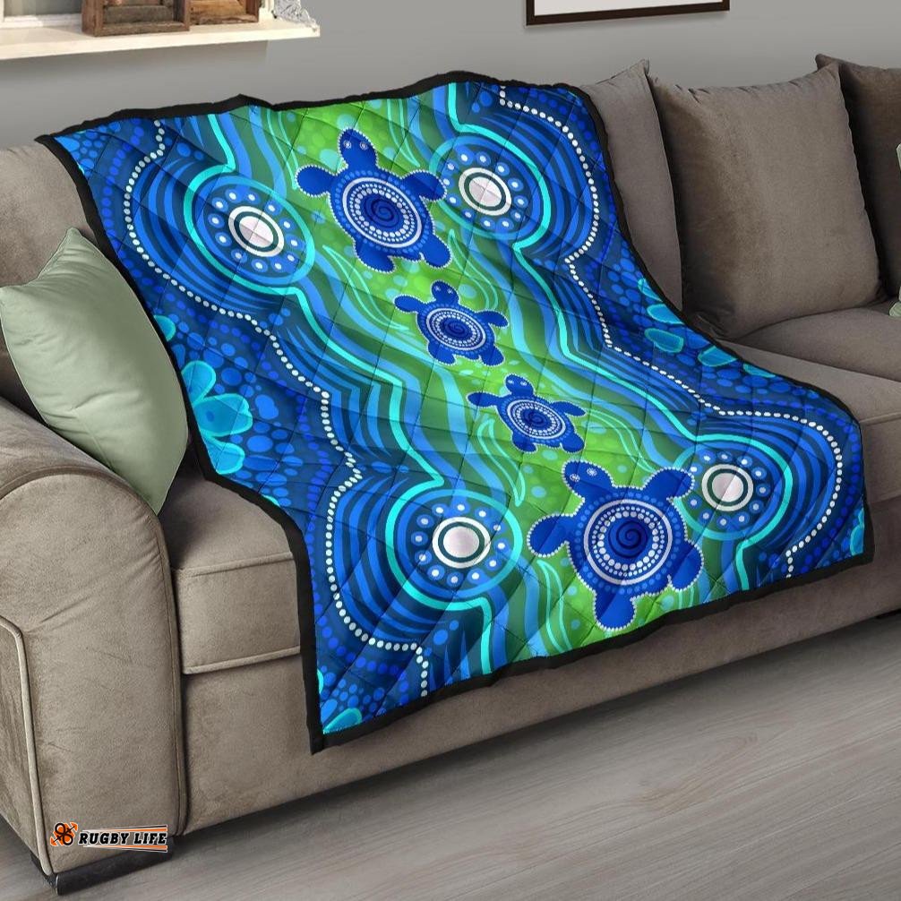 aboriginal premium quilt aboriginal turtle family