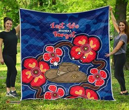 australia anzac premium quilt lest we forget camouflage mix aboriginal poppies and slouch hat