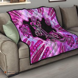 australia quilt aussie opal pattern with lizard aboriginal art pink
