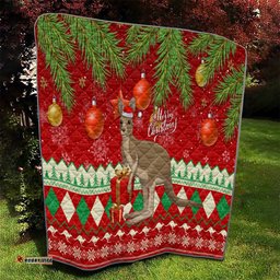 australia christmas quilt aussie kangaroo santa merry xmas