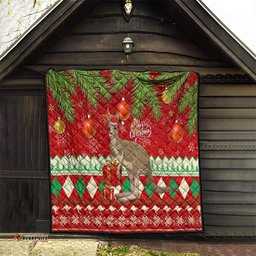 australia christmas quilt aussie kangaroo santa merry xmas