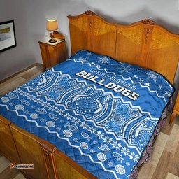 bulldogs aboriginal canterbury bankstown christmas vibe premium quilt
