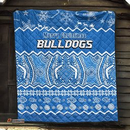 bulldogs aboriginal canterbury bankstown christmas vibe premium quilt