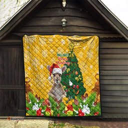 personalised wallabies rugby christmas quilt merry xmas with australian kangaroo