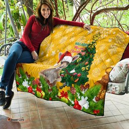 personalised wallabies rugby christmas quilt merry xmas with australian kangaroo
