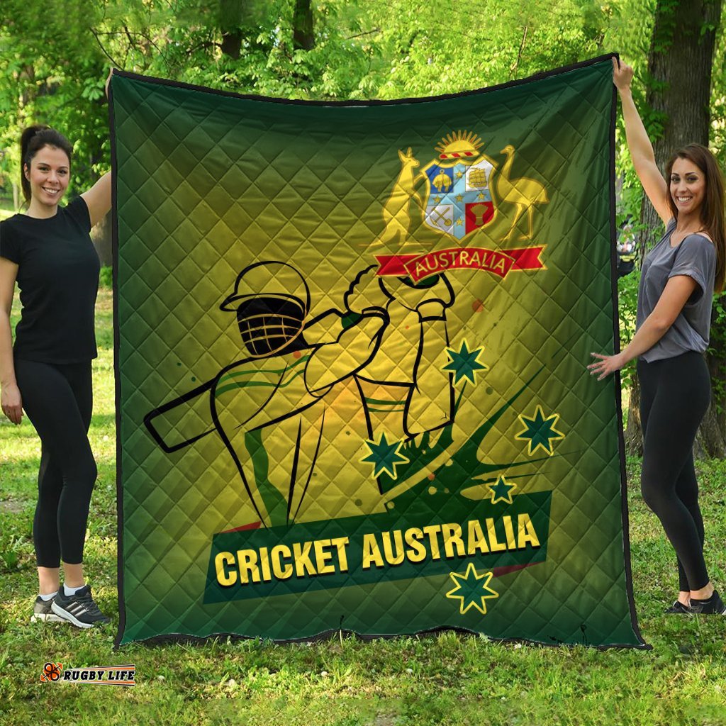 cricket quilt australian cricket national color