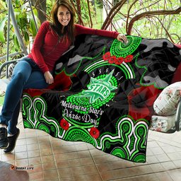 melbourne stars anzac 2024 quilt lest we forget poppy mix camouflage