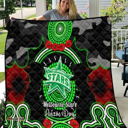 melbourne stars anzac 2024 quilt lest we forget poppy mix camouflage
