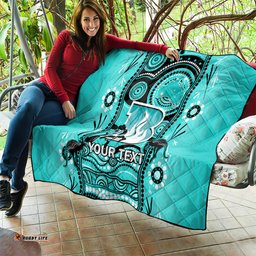 custom brisbane heat cricket quilt happy australia day aboriginal art