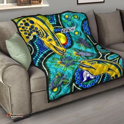 eels rugby quilt custom indigenous eels with aboriginal and torres strait islander flag
