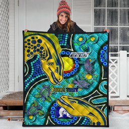 eels rugby quilt custom indigenous eels with aboriginal and torres strait islander flag