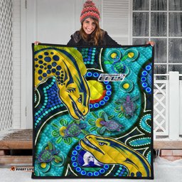 eels rugby quilt custom indigenous eels with aboriginal and torres strait islander flag