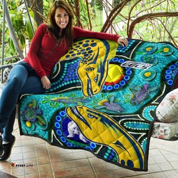 eels rugby quilt custom indigenous eels with aboriginal and torres strait islander flag