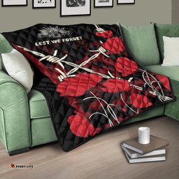 anzac premium quilt anzac with remembrance poppy flower ver2