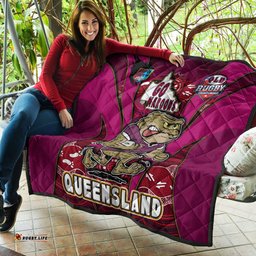 queensland rugby league team quilt queensland maroons mascot with aboriginal art state of origin quilt