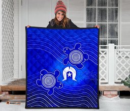 torres strait islanders premium quilt torres symbol with turtle