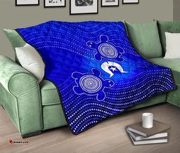 torres strait islanders premium quilt torres symbol with turtle