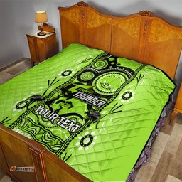 custom sydney thunder cricket quilt happy australia day aboriginal art