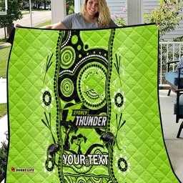 custom sydney thunder cricket quilt happy australia day aboriginal art