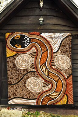 aboriginal premium quilt indigenous snake vintage stye