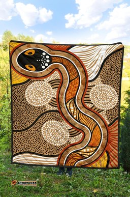 aboriginal premium quilt indigenous snake vintage stye