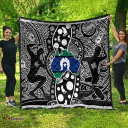 torest trait islands map mix aboriginal pattern quilt ts04