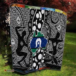 torest trait islands map mix aboriginal pattern quilt ts04