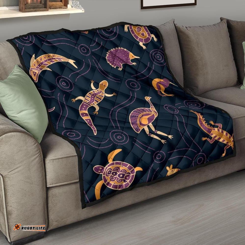 premium quilt indigenous animals patterns