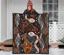 aboriginal premium quilt indigenous fish and snake