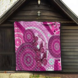 personalised australia breast cancer quilt indigenous butterfly no one fights alone