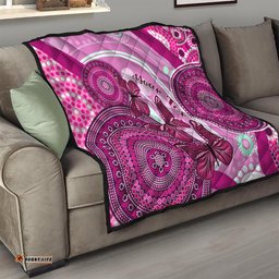 personalised australia breast cancer quilt indigenous butterfly no one fights alone