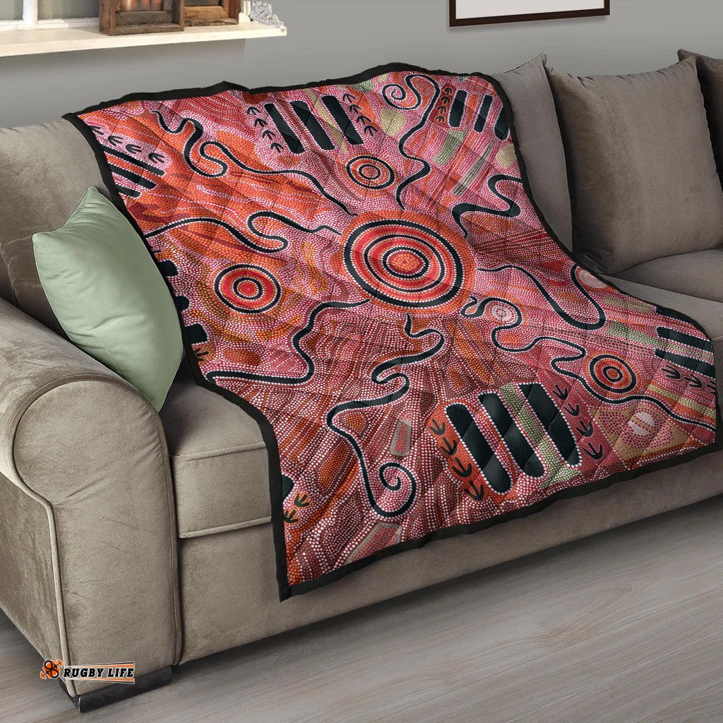 aboriginal premuim quilt indigenous footprint landscape