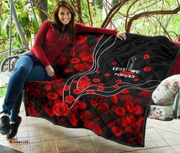 anzac lest we forget premium quilt poppy flowers