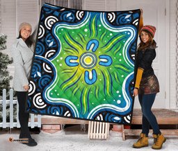 aboriginal premium quilt indegenous dot painting art 06
