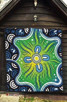 aboriginal premium quilt indegenous dot painting art 06