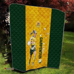 australia soccer quilt ellie carpenter matildas gold version