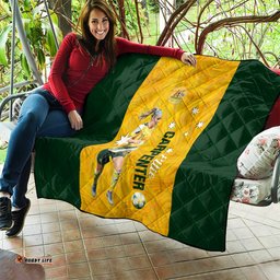 australia soccer quilt ellie carpenter matildas gold version