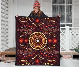 aboriginal premium quilt indegenous dot painting art 01