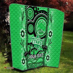 custom melbourne stars cricket quilt happy australia day aboriginal art