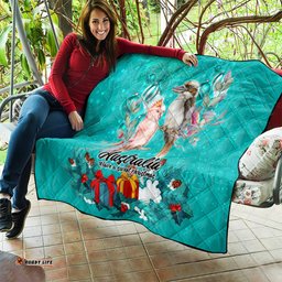 kookaburra and cockatoo quilt australia merry christmas aboriginal teal style