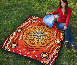 aboriginal premium quilt indigenous art patterns ver01