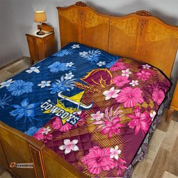 nrl cowboys and broncos quilt sporty style