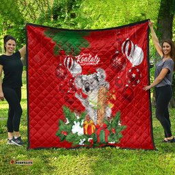 koala lover quilt australia merry christmas aboriginal