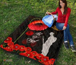anzac premium quilt remembrance poppy flowers