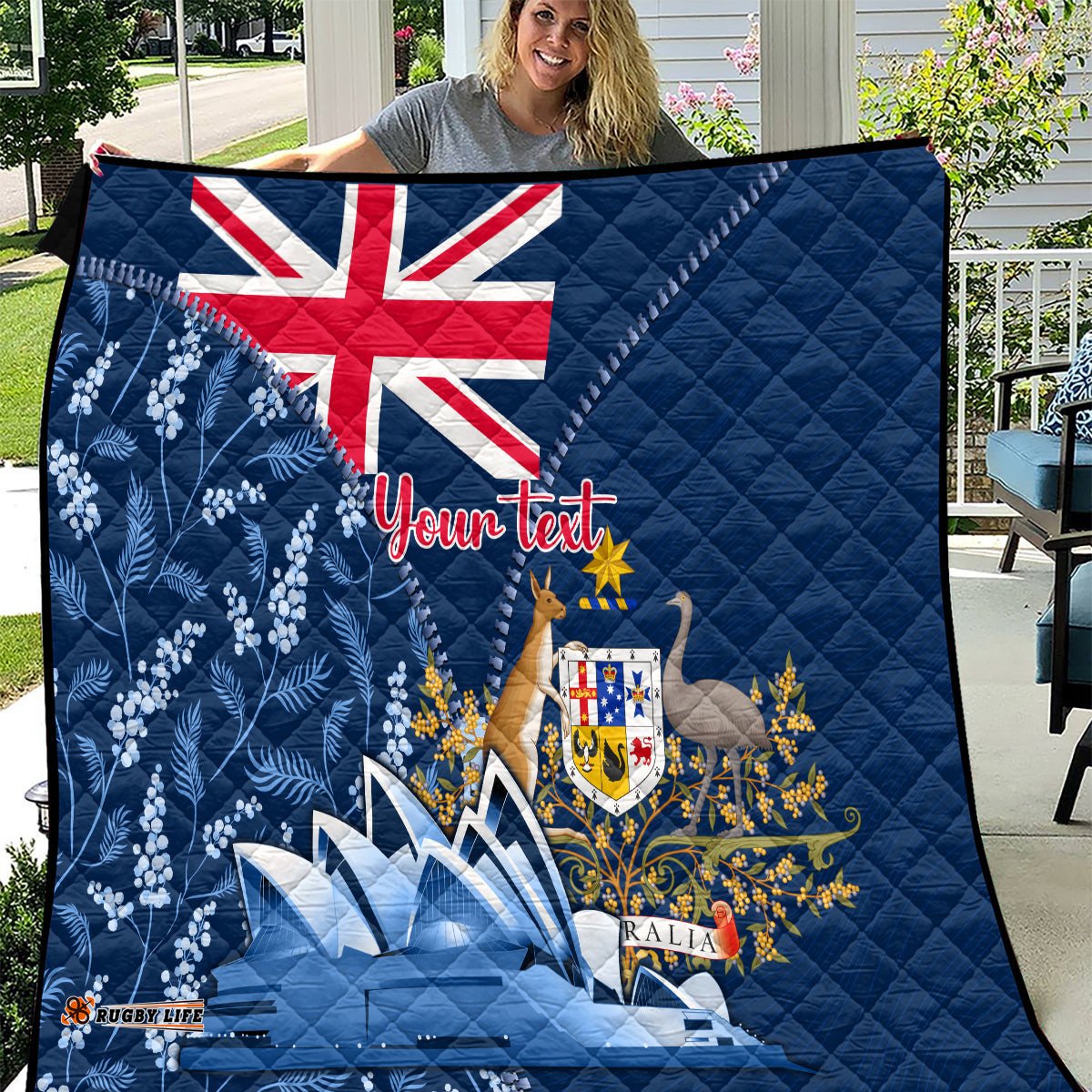 personalised happy australia day 26 january quilt