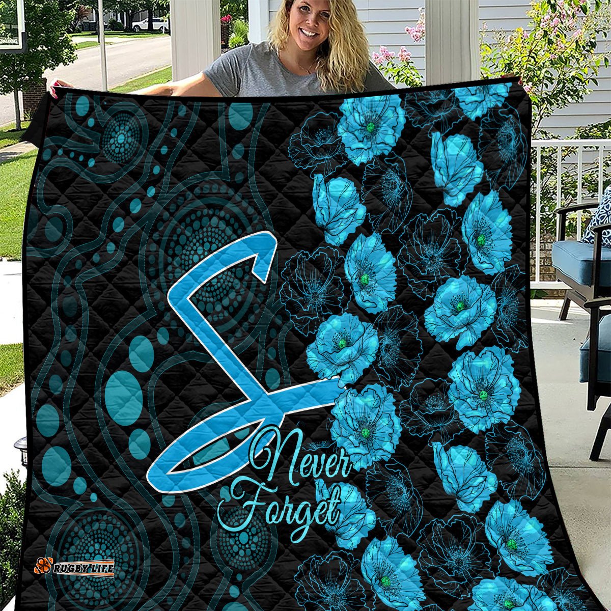 strikers cricket never forget custom quilt anzac day with poppy aboriginal