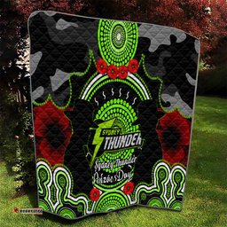 sydney thunder anzac 2024 quilt lest we forget poppy mix camouflage